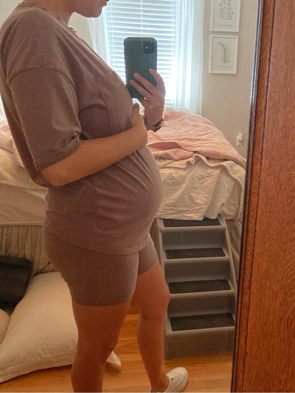 Taupe Two-Piece Maternity Lounge Set